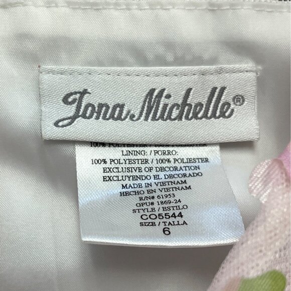 Jona Michelle Baby Girl Pink Floral Tulle Party Dress Sleeveless Sz 6 - Picture 8 of 8